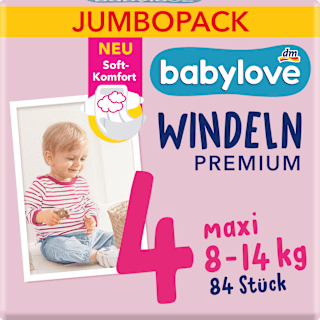 Windeln Premium Gr.4 maxi (8-14 kg) Jumbopack babylove