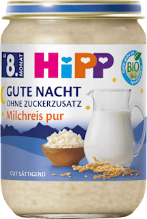 Abendbrei Gute Nacht Milchreis pur ab dem 8. Monat HiPP