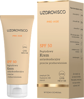Krem przeciw przebarwieniom peptydowy Pre-Age, SPF 50 UZDROVISCO