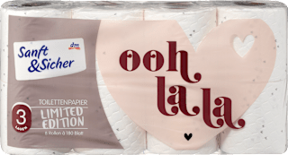 Toilettenpapier Design 3-lagig (8x180 Blatt) sortiert Sanft&Sicher