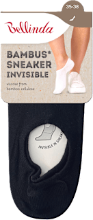 unisex ponožky Bambus Sneaker Invisible, 35-38 černé Bellinda