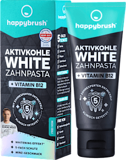 Zahnpasta Aktivkohle White happybrush
