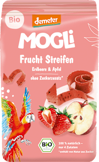 Kindersnack Obst Erdbeer Streifen mit Apfel ab 3 Jahren MOGLi