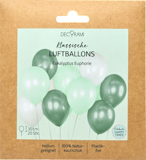 Luftballons Klassisch, Eukalyptus-Mix DECORAMI