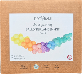 Ballongirlande DIY, Pastellfarben DECORAMI