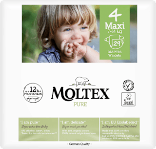 Windeln Pure & Nature Gr. 4 Maxi  (7-14 kg) Moltex