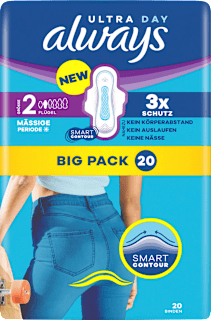 Ultra-Binden Day Long 2 mit Flügeln, Big Pack always