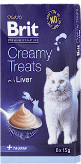 Pochúťka pre mačky Premium By Nature Creamy Treats - pečeň Brit