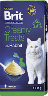 Pochúťka pre mačky Premium By Nature Creamy Treats - zajac Brit