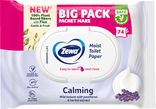 Влажна тоалетна хартия Calming Zewa