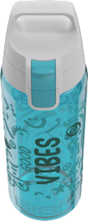 Trinkflasche Kinder Total Color Good Vibes blau, 600 ml SIGG