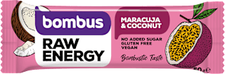 RAW ENERGY tyčinka maracuja & kokos bombus
