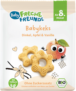 Babykekse Dinkel, Apfel & Vanille ab dem 8. Monat Freche Freunde