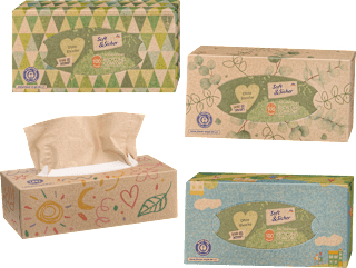 Taschentücher Box Recycling 4-lagig Soft&Sicher