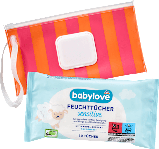 Vlhčené utierky sensitive + box babylove