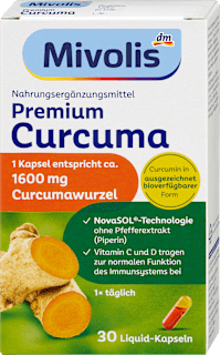tekuté kapsle Kurkuma Premium Mivolis