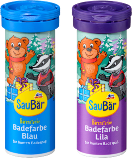 Kinder Badezusatz Badefarbe sortiert SauBär