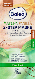 Peeling & Maske  2-Step Matcha Vanilla (2x 8 ml) Balea