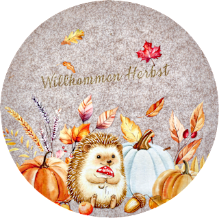 Platzset aus Filz mit Igel, rund (30 cm) BOLTZE