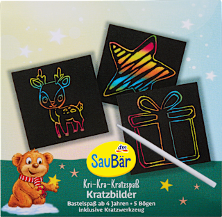 Kratzbilder Kri-Kra-Katzspaß Set 6tlg SauBär
