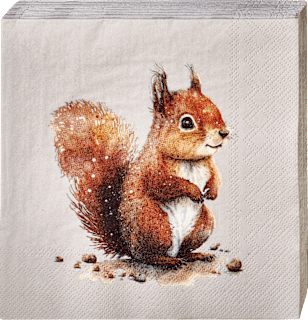 Servietten Eichhörnchen (33x33 cm) BOLTZE