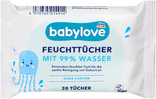 Chusteczki nawilżane wodą babylove