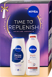 Ajándékcsomag tusfürdővel és testápolóval, Time to Replenish NIVEA