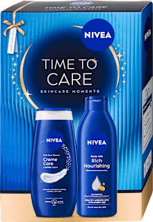 Time to Care ajándékcsomag krémtusfürdővel és testápolóval NIVEA