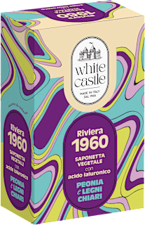 Sapone solido Riviera 1960 Peonia e legni chiari White Castle