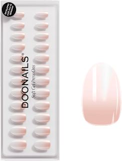 Künstliche Nägel, Soft Gel Press Ons Glazed Babyboomer Short Round Doonails