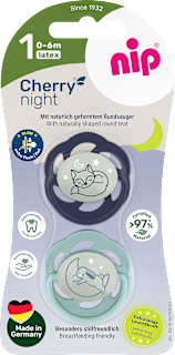 Schnuller Cherry night blau/mint Gr. 1,  0-6 Monate Nip
