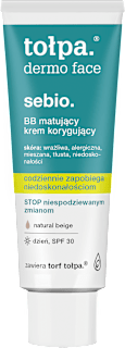 Matujący krem korygujący BB, SPF 30 dermo face sebio tołpa