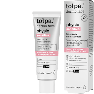 Łagodzący krem-komfort dermo face physio sensitive tołpa