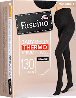 Schwangerschafts-Strumpfhose Thermo schwarz Gr. 42/44, 130 DEN Fascino