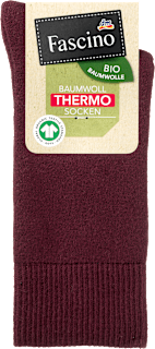 Socken Thermo mit Bio-Baumwolle bordeaux Gr. 39-42
 Fascino