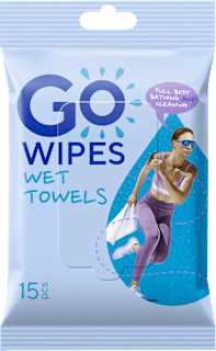 Vlhčený uterák na telo GO WIPES