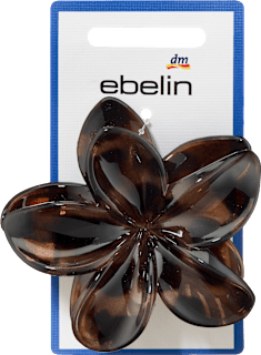 Haarklammer Blume, Leo-Muster, braun
 ebelin