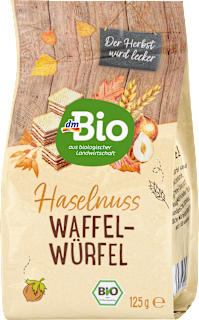 Bio Waffelwürfel Haselnuss dmBio