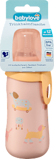 Trinkhalmflasche rosa, 330ml babylove