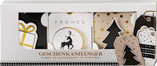 Geschenkanhänger mit Kordel, weiß-schwarz-gold Dekorieren & Einrichten