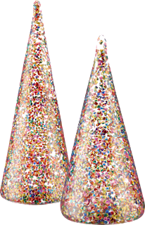 Glasbaum Set Konfetti bunt BOLTZE