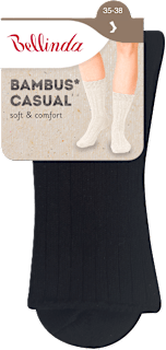 unisex ponožky Bambus Casual, 35-38, černé Bellinda