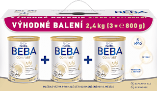 pokračovací mléčná kojenecká výživa 4 Comfort 5HMO 18m 3x800g BEBA