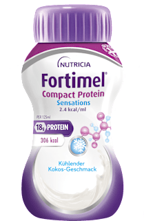 Fortimel Compact Protein Trinknahrung kühlende Kokosnuss 4 x 125 ml Fortimel