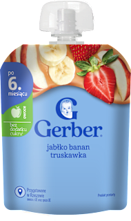 Mus owocowy jabłko, banan, truskawka po 6. miesiącu życia Gerber