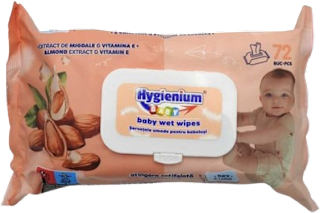 Șervețele umede cu vitamina E și migdale Hygienium BABY