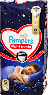 Éjszakai bugyipelenka, 5-ös méret, 11-17kg Pampers night pants