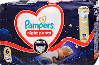 Éjszakai bugyipelenka, 6-os méret, 13-19 kg Pampers night pants