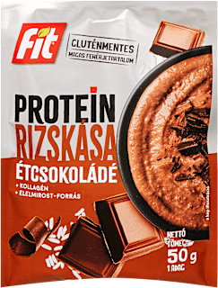 Gluténmentes protein rizskása, étcsokoládé fit