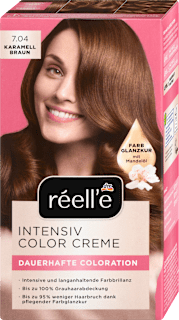 barva na vlasy Intensiv Color Creme 7.04 Karamelová hnědá réell‘e
